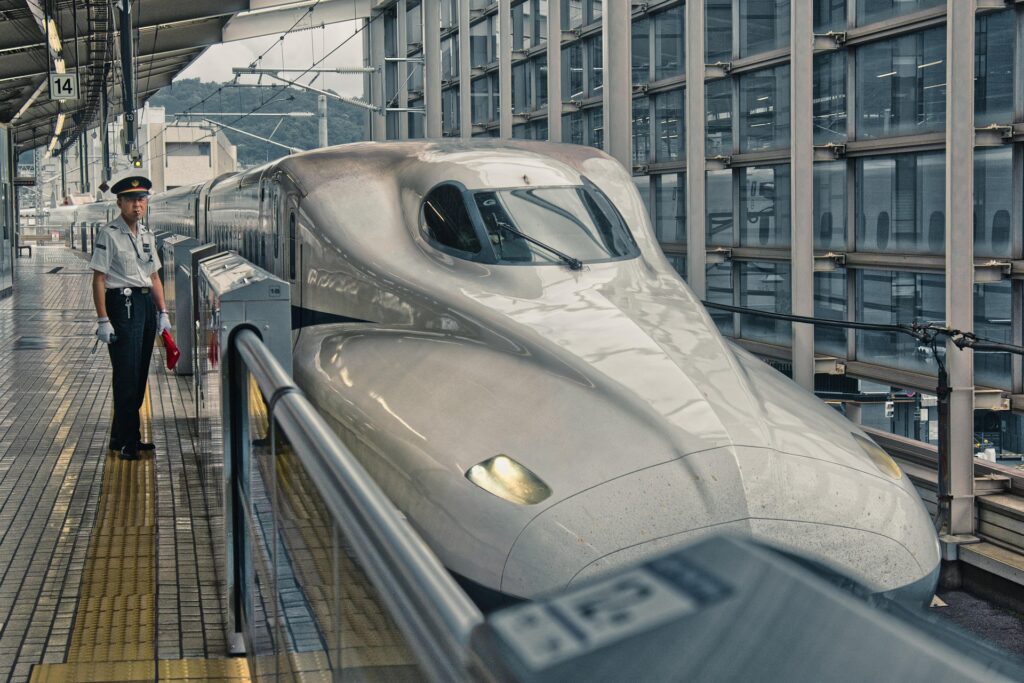 Shinkansen train in Japan
